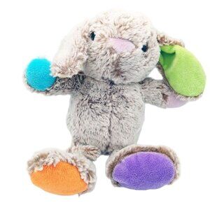 Bunny Plush Kellytoy Light Brown Stuffed Animal Colorful Paws Ears Easter 12 In